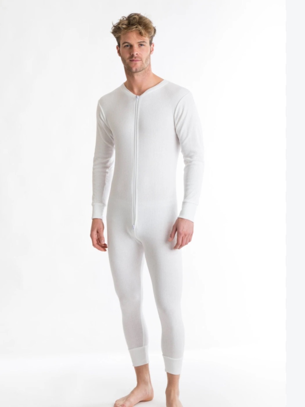 Men's Thermal Long Sleeves Underwear One-Piece cotton Blend Made in Canada